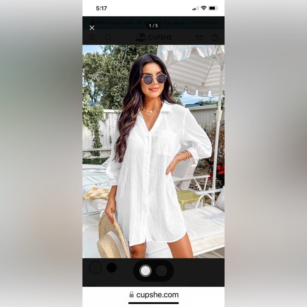 Cupshe seersucker cover up